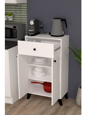 Mobilique Efsun 2 Kapaklı 1 Çekmeceli Banyo Dolabı