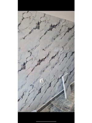 Gy Atelier Ukab Dekor 30X60CM Kendinden Yapışkanlı Dogal Mermer Desenli Pvc Köpük Duvar Paneli Banyo Wc Mutfak Kaplama