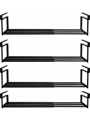 Gy Atelier Dolap Içi Ekstra Alan Için Metal Ayakkabı Standı 10X20X40-65 cm 4 Adet AL5457 (Beyaz)