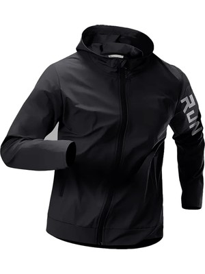 Tr Ghassy Co.erkek Sportif Run Baskılı Rüzgar ve Su Geçirmez File Astar Yürüyüş Spor Fitness
