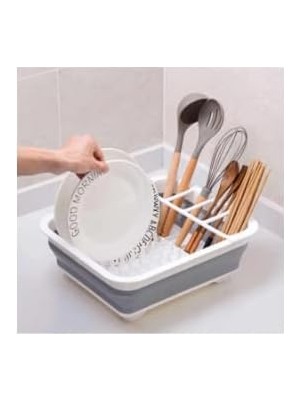Gy Atelier Nesil Katlanabilir Akordiyon Silikon Bulaşık Sepeti Tabaklık Bulaşıklık