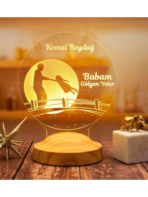 Gy Atelier Babalar Günü Hediyesi, Canım Babam Kız Figürlü Babalar Günü Hediyesi LED Lamba
