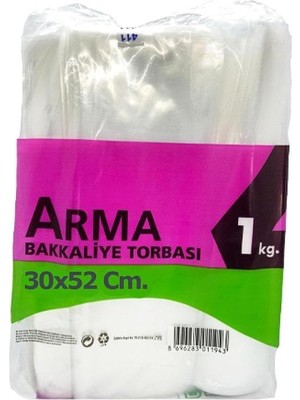 Gy Atelier Naksan Arma Şeffaf Naylon 5 Lik 30X52 Cm. Bakkaliye Poşeti Torbası - 1 Kg. - Ort. 85 Adet - 1 Paket