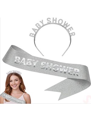 Gy Atelier Baby Shower Taç ve Kuşak Seti - Gümüş