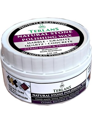 Gy Atelier Terlans Doğaltaş Granit Koruyucu Vaks 250 ml / Natural Stone Protection Wax / Doğal Saten Görünüm, Leke Itici Bakım / Parlatıcı Değil Koruyucu Cila