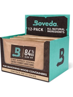 Gy Atelier Boveda-Purolar Için / /% 84 Rh Nem Kontrol Neme Seasoning Için Paketleri 25- Etmek ile Kullanımı Için Büyük Beden Puro Kutuları 100-KONT / Düzgün Mevsimler 14 Günde Bir Ağaç Neme / Bireysel Karton 12-
