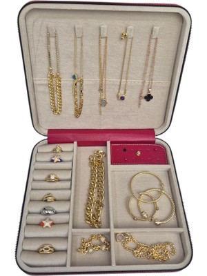 Gy Atelier Büyük Boy (27×24) Takı Düzenleyici Takı Saklama Kutusu Seyehat Çantasi Ahşap Kasa