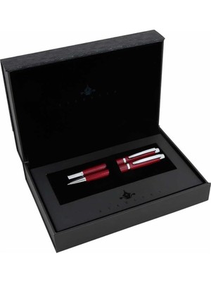 Gy Atelier Steelpen World Serisi 2714 Bordo Dolma Kalem+Tükenmez Kalem Seti