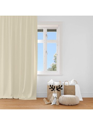 Gy Atelier Rendecioğlutekstil Lüx Saten Güneşlik Perde 1. Kalite 2 Renk Seçeneği 240 x 190 Krem