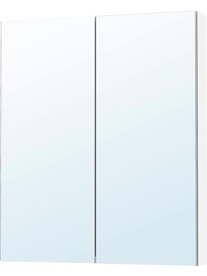 Tr Banyo Duvar Dolabı, 80X15X95 Cm, 2 Ayna Kapaklı
