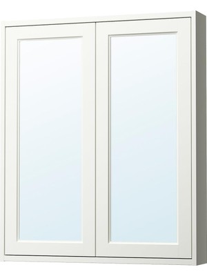 Tr Banyo Duvar Dolabı, Beyaz, 80X15X95 Cm, 2 Ayna Kapaklı