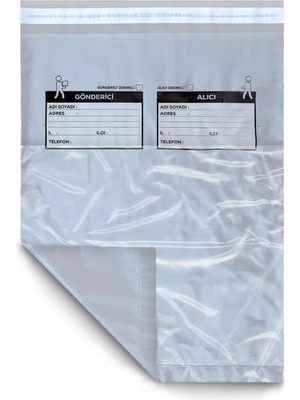 Gy Atelier Cepli Gri Kargo Poşeti 30X37+5 cm - 100 Adet