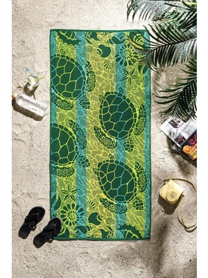 Gy Atelier Özdilek Nice Swimming Turtles Plaj Havlusu 70X150 cm