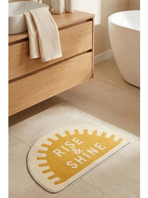 Decomia Home Dijital Kaymaz Yıkanabilir Renkli Modern Banyo Paspası Banyo Halısı