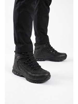 Mc Jamper Erkek Bağcıklı Kaymaz Tabanlı Siyah Outdoor Trekking Bot 2115