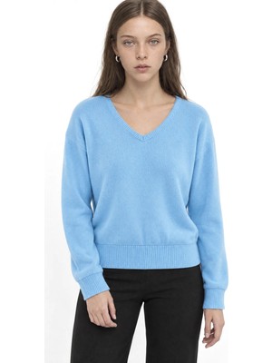 Hiccup Kadınlar Busem Kadın Örgü Kazak Gök Mavisi