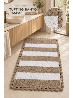 Alanur Home Alanur Bodrum Tufting Cotton Pamuklu El Işi Örgülü Paspas 112 (80 x 135 Cm)