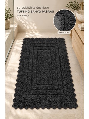 Alanur Home Alanur Bodrum Tufting Cotton Pamuklu El Işi Örgülü Paspas 110 (70 x 120 Cm)