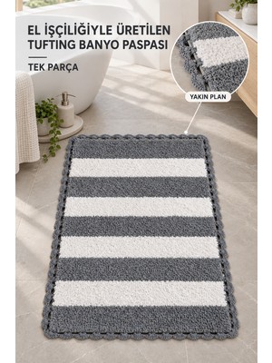 Alanur Home Alanur Bodrum Tufting Cotton Pamuklu El Işi Örgülü Paspas 112 (80 x 135 Cm)