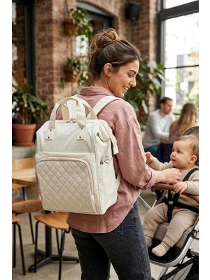 07 Klinkır Anne Bakım Bebek Çantası Anne Çantası Sırt Çantası A.gri