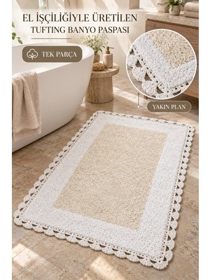 Alanur Home Alanur Bodrum Tufting Cotton Pamuklu El Işi Örgülü Paspas 108 (80 x 135 Cm)
