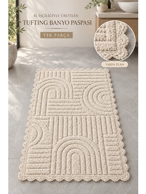 Alanur Home Alanur Bodrum Tufting Cotton Pamuklu El Işi Örgülü Paspas 113 (80 x 135 Cm)