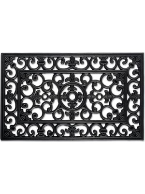 Iç Mekan Dış Mekan Kauçuk Kolay Temizlik Giriş Yolu Hoş Geldiniz Kapı Matı, Zemin Matı, Veranda Halısı, Ön Kapı, Tüm Hava Koşulları Dış Kapılar, 18 x 30 - Kaydırma