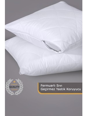%100 Doğal Pamuk Kapitoneli Sıvı Geçirmez Bebek Yastığı Antialerjik 35X45 cm