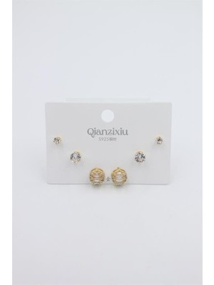 Hace Bazaar Çoklu Set Küpe - Altın