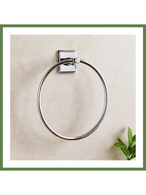 Bezos Yuvarlak Metal Yapışkanlı Banyo Havluluk HB006