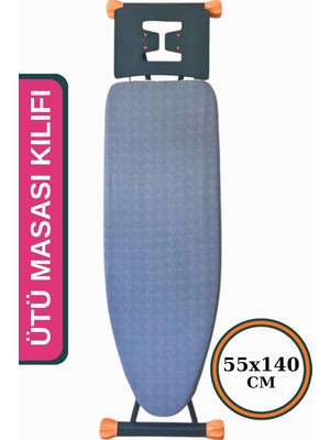 Asev Home Ütü Masası Kılıfı Keçeli Ipli Stoperli Büyük Boy 55X140 cm Astor