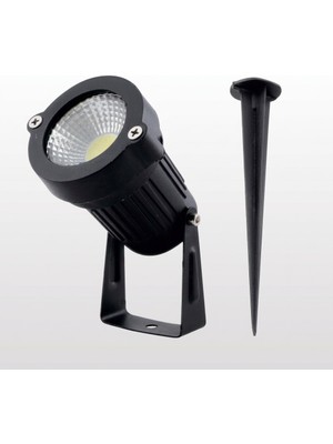Erkled ERK-3305 7W LED Kazıklı Bahçe Spot Armatürü Siyah Kasa Yeşil Işık