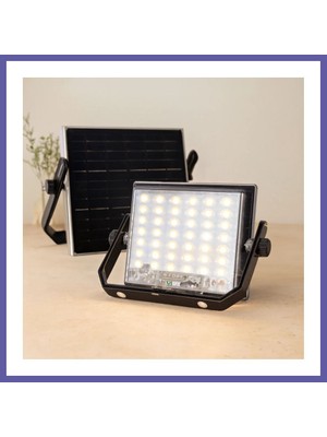 Nida 100W Güneş Enerjili LED Işık (Solar) - Dış Mekan & Kamp Nıda