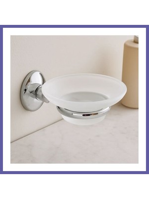 Nida Banyo Katı Sabunluk - Plastik, Krom Metal Tutacaklı Nıda