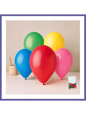 Nida Renkli Klasik Balon 26 cm (10'') - 100'LÜ Paket Nıda