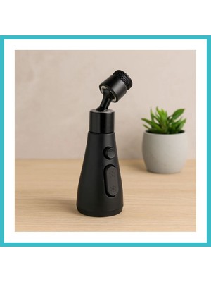 Defne Store 360° 3 Mod Yağmur Püskürtme Musluk Ucu Siyah Dfnbez