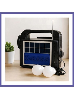 Nida Solar 3'ü 1 Arada El Feneri Radyo Mp3 Bluetooth Powerbank Nıda
