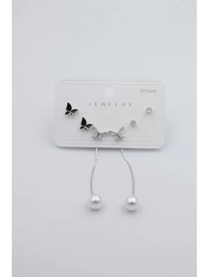 MiraLive Çoklu Set Küpe - Gümüş