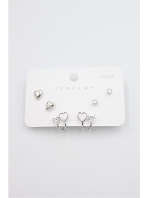 MiraLive Çoklu Set Küpe - Gümüş