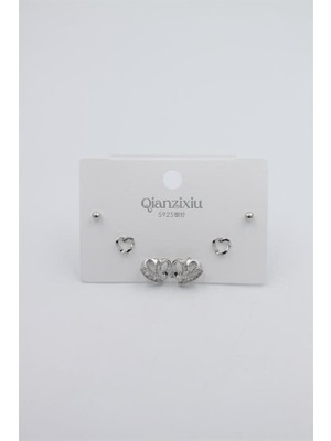 MiraLive Çoklu Set Küpe - Gümüş