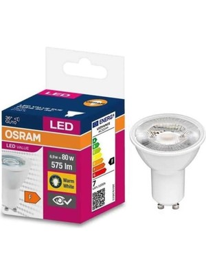 Tr Ledvalue 6,9W (80W) PAR16 LED Spot Ampul, Sarı Işık 2700K, GU10 Duy