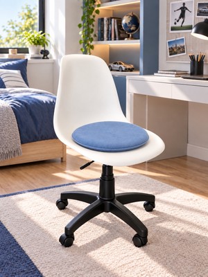 Chairlife Pony Beyaz Plastik, Pembe Kumaş, Çocuk-Genç Koltuğu