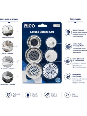 MiraLive Lavabo Süzgeç ve Tapa Seti