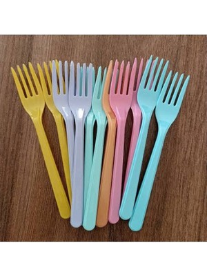 Nisa Plastik Lüx Çatal Renkli 6 Lı