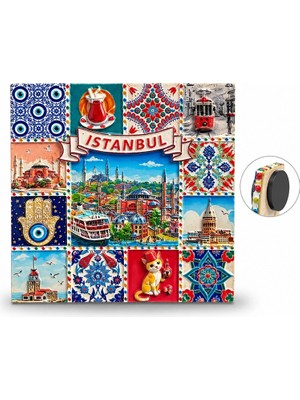 The Gencoo Istanbul Temalı Polyester Magnet ALK5867