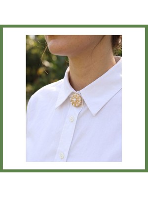 Bezos Vintage Model Gold Renk Düğme Veya Manşet Broşu HB006