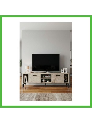 Bezos Linya Tv Sehpası Suntalam Ekru 160X35 cm Arz