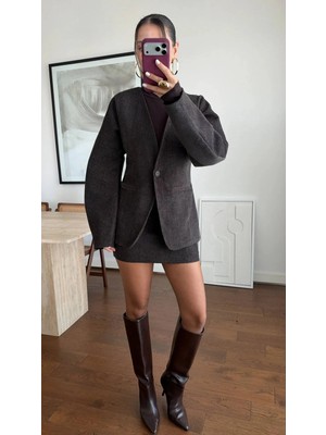 Miss Beyoğlu Tek Düğmeli Blazer Ceket