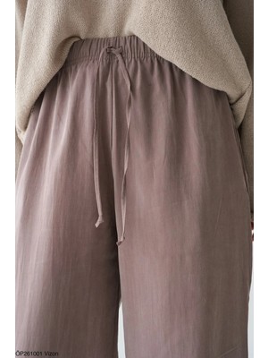 Miss Beyoğlu Quola Bol Paça Pantolon - Premium Kesim