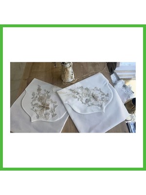 Bezos Fransız Güpürlü Zarf Bohça Nişan Söz Saten Bohça Lüks 3 Boyutlu Çeyizlik Bohça 50X50 cm 1 Adet Arz